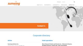 
                            12. Corporate Directory | Sunwing Travel Group