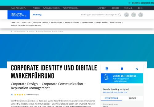
                            5. Corporate Identity und digitale Markenführung - Haufe Akademie