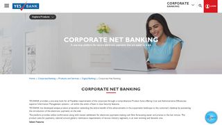 
                            4. Corporate Online/Net Banking Services in India at YES BANK