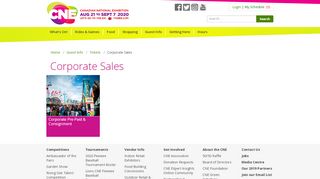 
                            2. Corporate Sales - Canadian National Exhibition