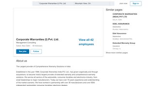 
                            5. Corporate Warranties (I) Pvt. Ltd. | LinkedIn