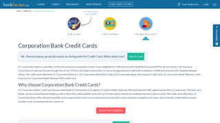 
                            7. Corporation Bank Credit Card - Apply Online 22 Feb 2019 - BankBazaar