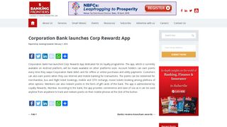
                            12. Corporation Bank launches Corp Rewardz App - Banking Frontiers