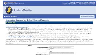 
                            7. Corporation Business Tax Login - New Jersey Division of Labor Graphic