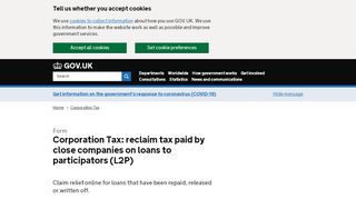 
                            9. Corporation Tax: reclaim tax paid by close companies on loans to ...