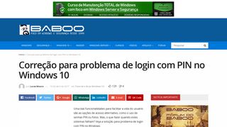 
                            10. Correção para problema de login com PIN no Windows 10 | BABOO