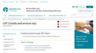 
                            11. Correct an error in your GST return (Managing changes, corrections ...