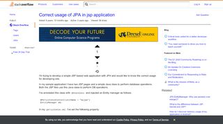 
                            8. Correct usage of JPA in jsp application - Stack Overflow
