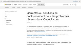 
                            7. Correctifs ou solutions de contournement pour les problèmes récents ...