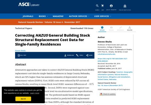 
                            11. Correcting HAZUS General Building Stock Structural ... - ASCE Library