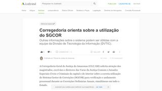 
                            9. Corregedoria orienta sobre a utilização do SGCOR