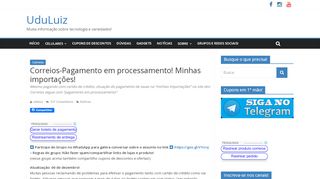 
                            12. Correios-Pagamento em processamento! Minhas importações ...