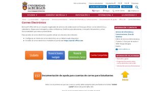 
                            3. Correo Electrónico | Universidad de Burgos - Ubu
