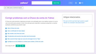 
                            12. Corrigir problemas com a Chave da conta do Yahoo | Yahoo Ajuda ...