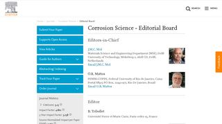 
                            3. Corrosion Science Editorial Board - Journals - Elsevier