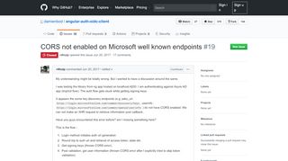 
                            8. CORS not enabled on Microsoft well known endpoints · Issue #19 ...