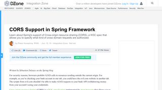 
                            11. CORS Support in Spring Framework - DZone Integration