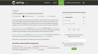 
                            4. CORS support in Spring Framework