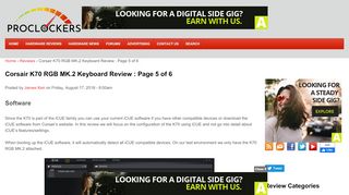 
                            5. Corsair K70 RGB MK.2 Keyboard Review : Page 5 of 6 | ProClockers