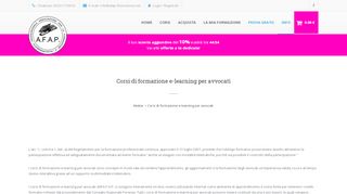 
                            8. Corsi di formazione e-learning per avvocati - AFAP - Formazione