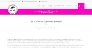 
                            10. Corsi di formazione professionale per avvocati - AFAP - Formazione