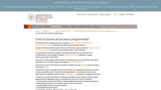 
                            10. Corsi di laurea ad accesso programmato — Uniud IT