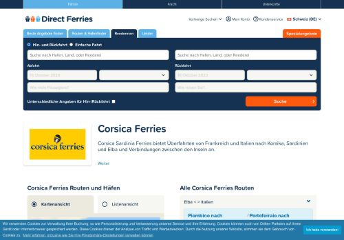 
                            4. Corsica Sardinia Ferries Fährenbuchung, Fahrpläne und Tickets