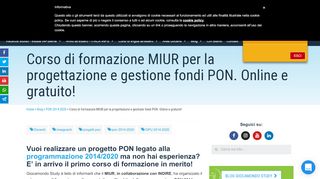 
                            13. Corso di formazione MIUR per la progettazione e gestione fondi ...