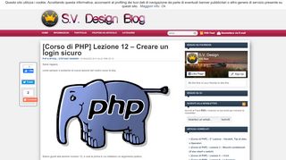 
                            8. [Corso di PHP] Lezione 12 – Creare un login sicuro | S.V. Design