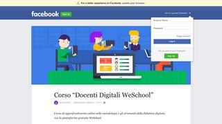 
                            7. Corso “Docenti Digitali WeSchool” | Facebook