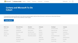 
                            12. Cortana and Microsoft To-Do Cohort — Sign-in - Windows Insider ...