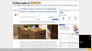 
                            9. Cortilia cresce ancora in Lombardia frutta e verdura a casa in pochi click