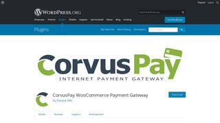 
                            9. CorvusPay WooCommerce Integration | WordPress.org