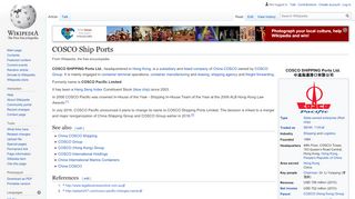 
                            6. COSCO Ship Ports - Wikipedia