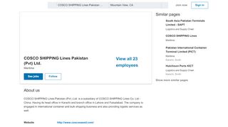 
                            4. COSCO SHIPPING Lines Pakistan (Pvt) Ltd. | LinkedIn