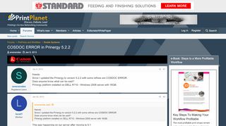 
                            12. COSDOC ERROR in Prinergy 5.2.2 - PrintPlanet.com