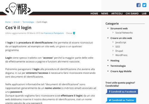 
                            4. Cos'è il login - Webtips