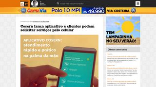 
                            8. Cosern lança aplicativo e clientes podem solicitar serviços pelo celular