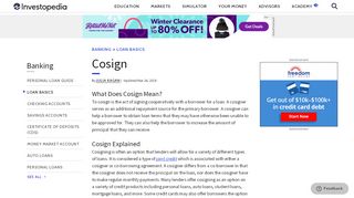 
                            12. Cosign - Investopedia