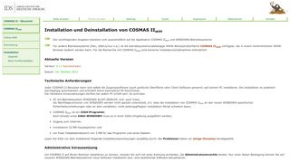 
                            13. COSMAS II - Installation und Deinstallation des Clients - IDS Mannheim