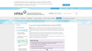 
                            6. Cosmetic Product Notification Portal (CPNP)