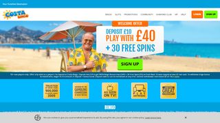 
                            12. Costa Bingo: Join The Biggest, Brightest Online Bingo Community