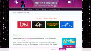 
                            11. • Costa Bingo Review > Login to Play! • Glitzy Bingo
