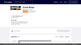 
                            9. Costa Bingo Reviews | Read Customer Service Reviews of www ...