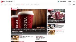 
                            10. Costa Coffee - latest news, breaking stories and comment - The ...