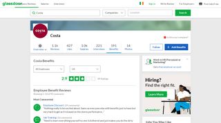 
                            5. Costa Employee Benefits and Perks | Glassdoor.ie