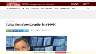 
                            7. CoStar Group buys LoopNet for $860M - Washington ...