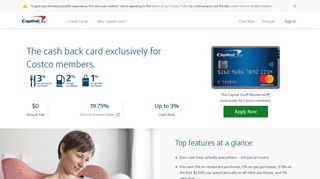 
                            10. Costco Cash Back Credit Card | Capital One Canada