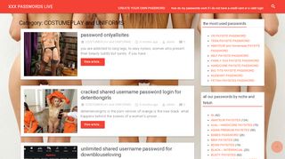 
                            7. COSTUMEPLAY and UNIFORMS – XXX PASSWORDS LIVE