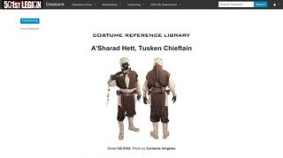 
                            1. Costuming:DZ asharad hett - Databank